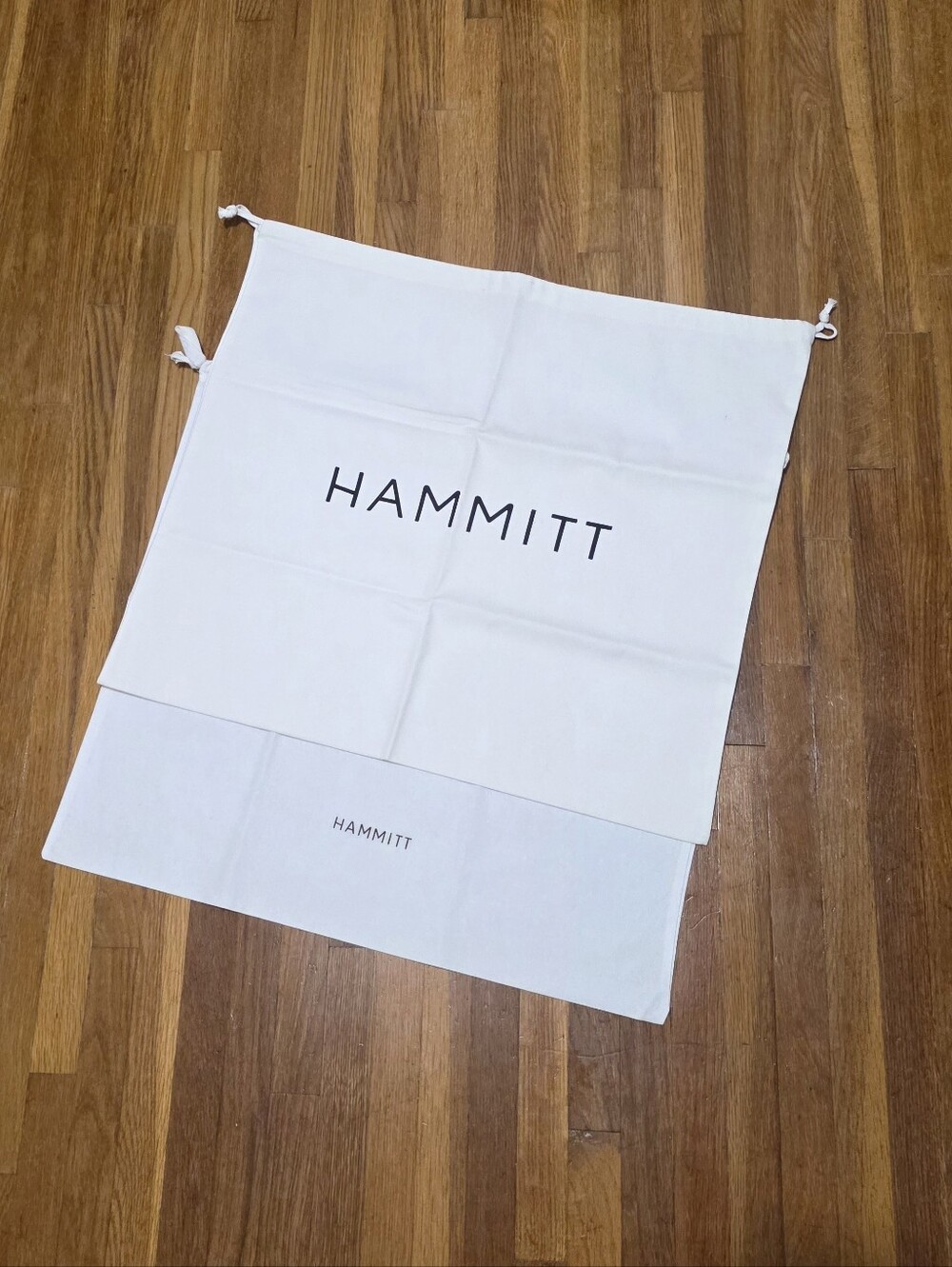Hammitt White Cotton Drawstring Dust Bag Set - 2-Pack